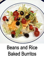 Beans and Rice Baked Burritos
