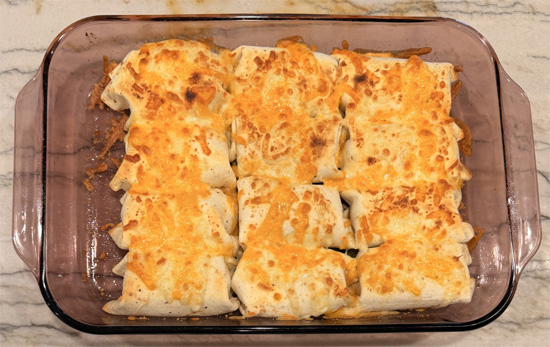 Remove foil and switch oven to broil. Broil for 1–2 minutes, just until the cheese is lightly browned. Watch closely.