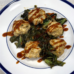 Chicken Meatballs with Collard Greens