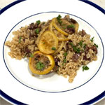 Chicken and Rice with Caramelized Lemon