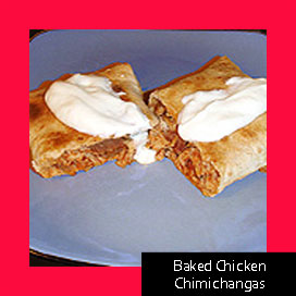 Baked Chicken Chimichangas