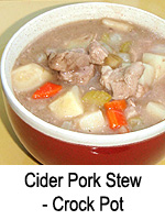 Cider Pork Stew - Crock Pot (Slow Cooker)
