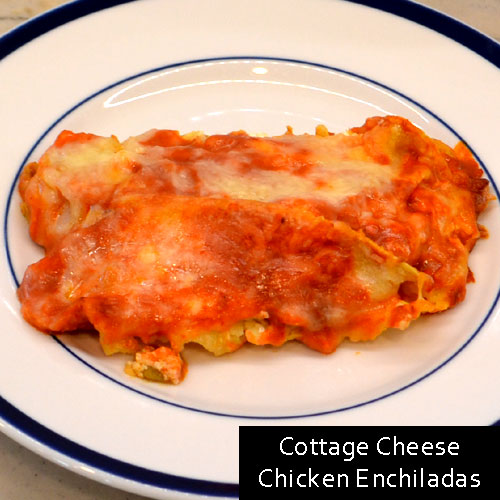 Cottage Cheese Chicken Enchiladas