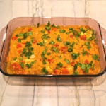 Indian Fish Curry - Pan after finished baking.