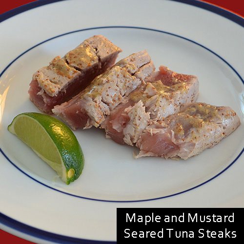 Maple and Mustard Seared Tuna Steaks