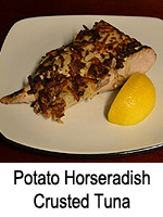Potato Horseradish Crusted Tuna