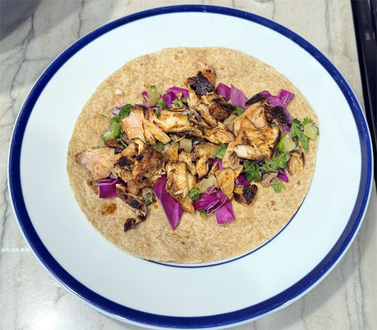 then 1/3 of the flaked salmon