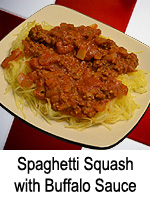 Spaghetti Squash with Bison Sauce