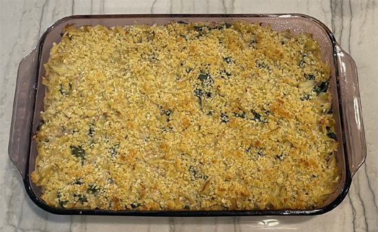 Casserole with Panko Browned