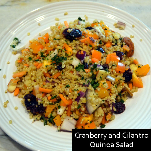 Cranberry and Cilantro Quinoa Salad
