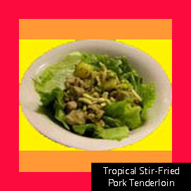 Tropical Stir-Fried Pork Tenderloin