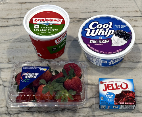 Ingredients for Strawberry Cottage Cheese