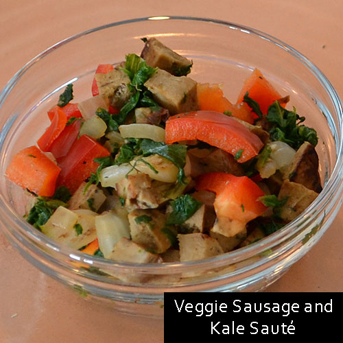 Veggie Sausage and Kale Sauté