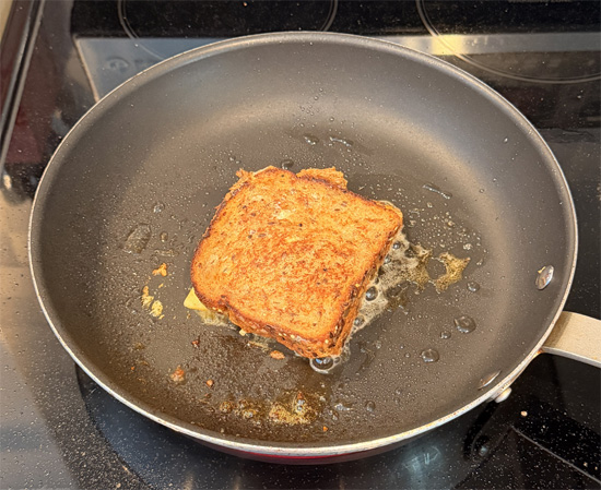 Grill both sides: Cook until the bottom is golden brown, about 1 to 2 minutes. Flip and cook the other side for another 1 to 2 minutes.