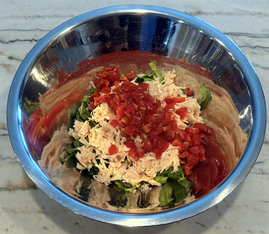 In a large bowl, combine all the ingredients EXCEPT the pepper.