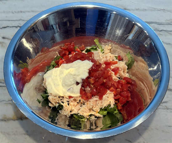 In a large bowl, combine all the ingredients EXCEPT the pepper.
