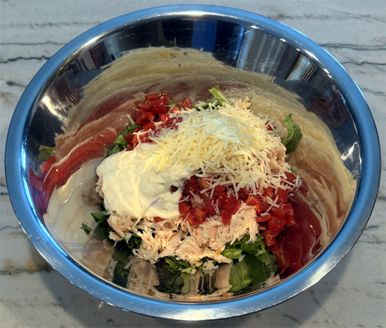 In a large bowl, combine all the ingredients EXCEPT the pepper.