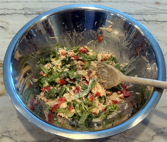 In a large bowl, combine all the ingredients EXCEPT the pepper.