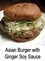 Asian Burger with Ginger Soy Sauce