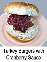 Turkey Burgers with Cranberry Sauce