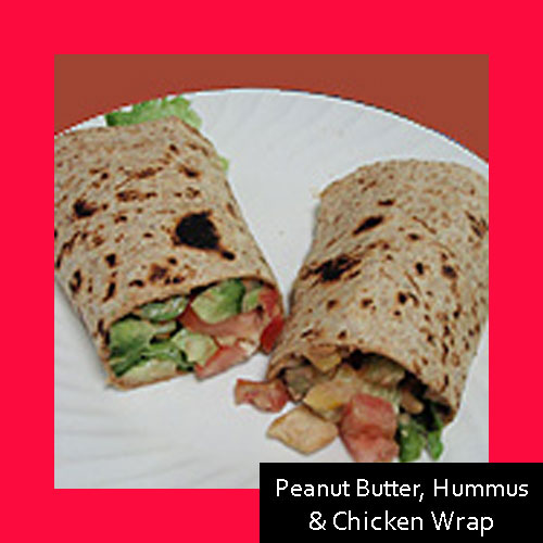 Peanut Butter, Hummus & Chicken Wrap
