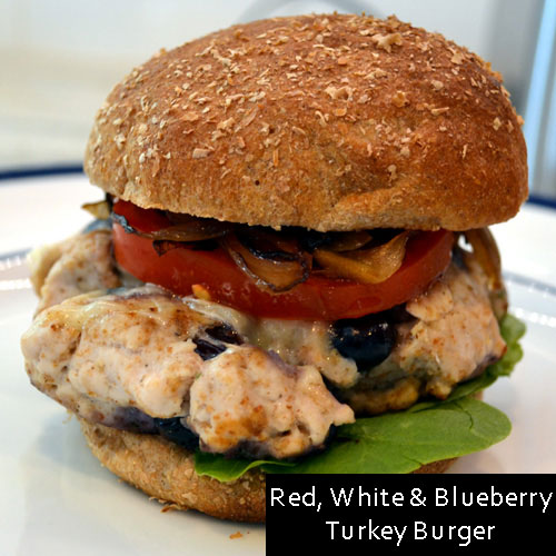 Red, White and Blueberry Turkey Burger