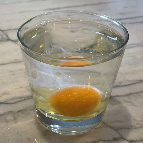 Egg in Glass with Water and Vinegar