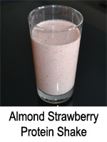 Almond Strawberry Protein Shake