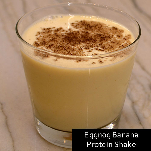 Eggnog Banana Protein Shake