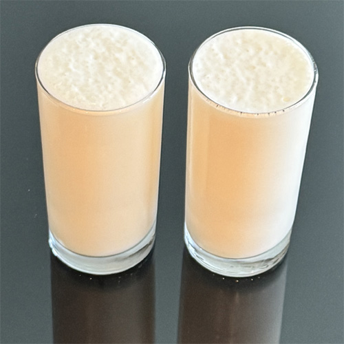 Serve immediately for a super airy, frothy shake (yields about 2 1/2 cups per serving).