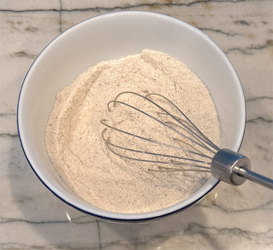 Mix all the dry ingredients together. 