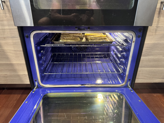 Bake 12 minutes until parmesan is golden and zucchini is tender but not soggy.