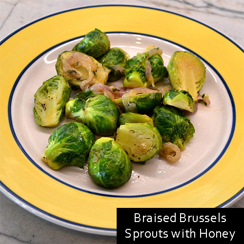 Braised Brussels Sprouts with Honey