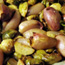 Roasted Shallots and Brussels Sprouts