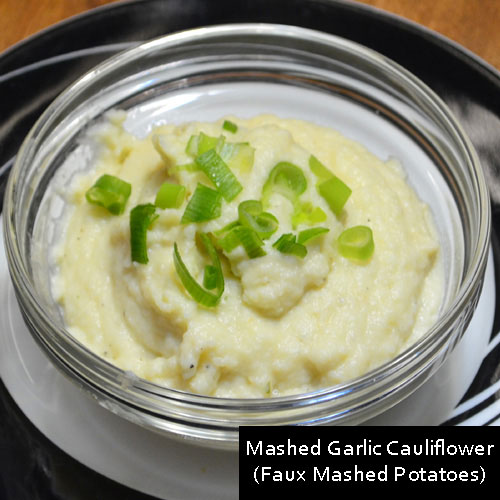 Mashed Garlic Cauliflower (Faux Mashed Potatos)