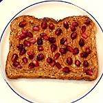 Almond Butter and Pomegranate Bread