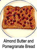 Almond Butter and Pomegranate Bread 