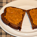 Pumpkin Apple Butter and Pumpernickle Bread