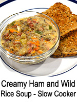 Creamy Ham and Wild Rice Soup - Slow Cooker