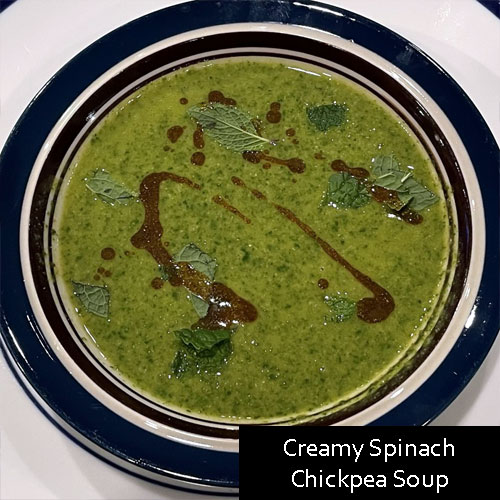 Creamy Spinach Chickpea Soup