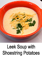 Leek Soup with Shoestring Potatoes