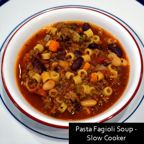 Pasta Fagioli Soup - Slow Cooker