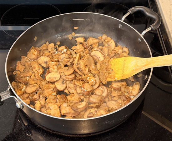 Stir in the flour and curry until blended. 