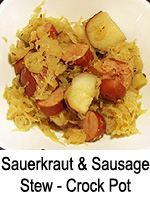 Sauerkraut and Sausage Stew - Crock Pot (Slow Cooker)