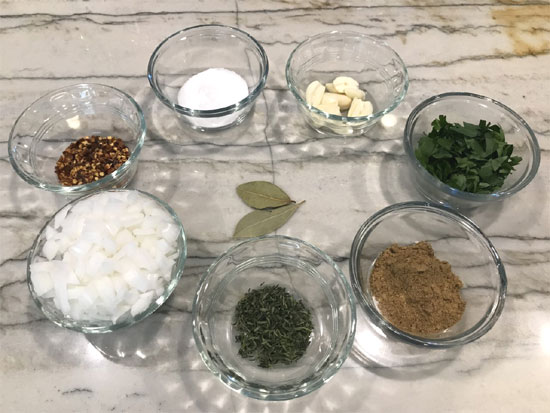 Ingredients for Spicy Black Bean Soup