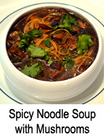 Spicy Noodle Soup wiyh Mushrooms