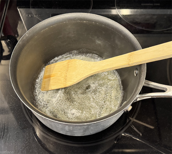 Melt the butter in a medium pot over medium heat.