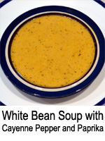 White Bean Soup with Cayenne Pepper and Paprika