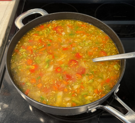 Add the grape tomatoes and simmer for another 10 minutes.