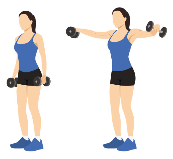 Lateral Raises with Dumbbells